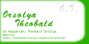 orsolya theobald business card